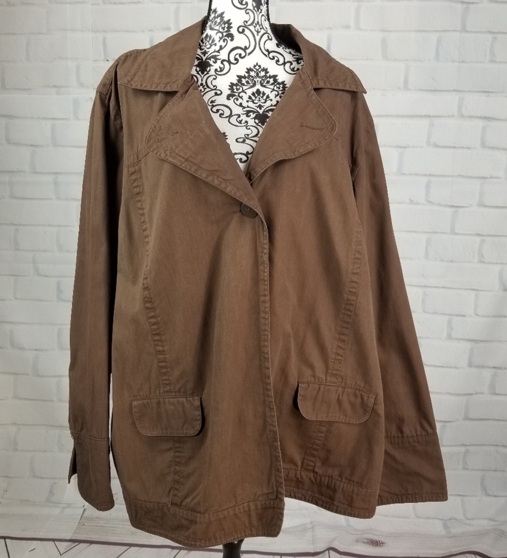 Liz & Me plus size 3x button front jacket pockets